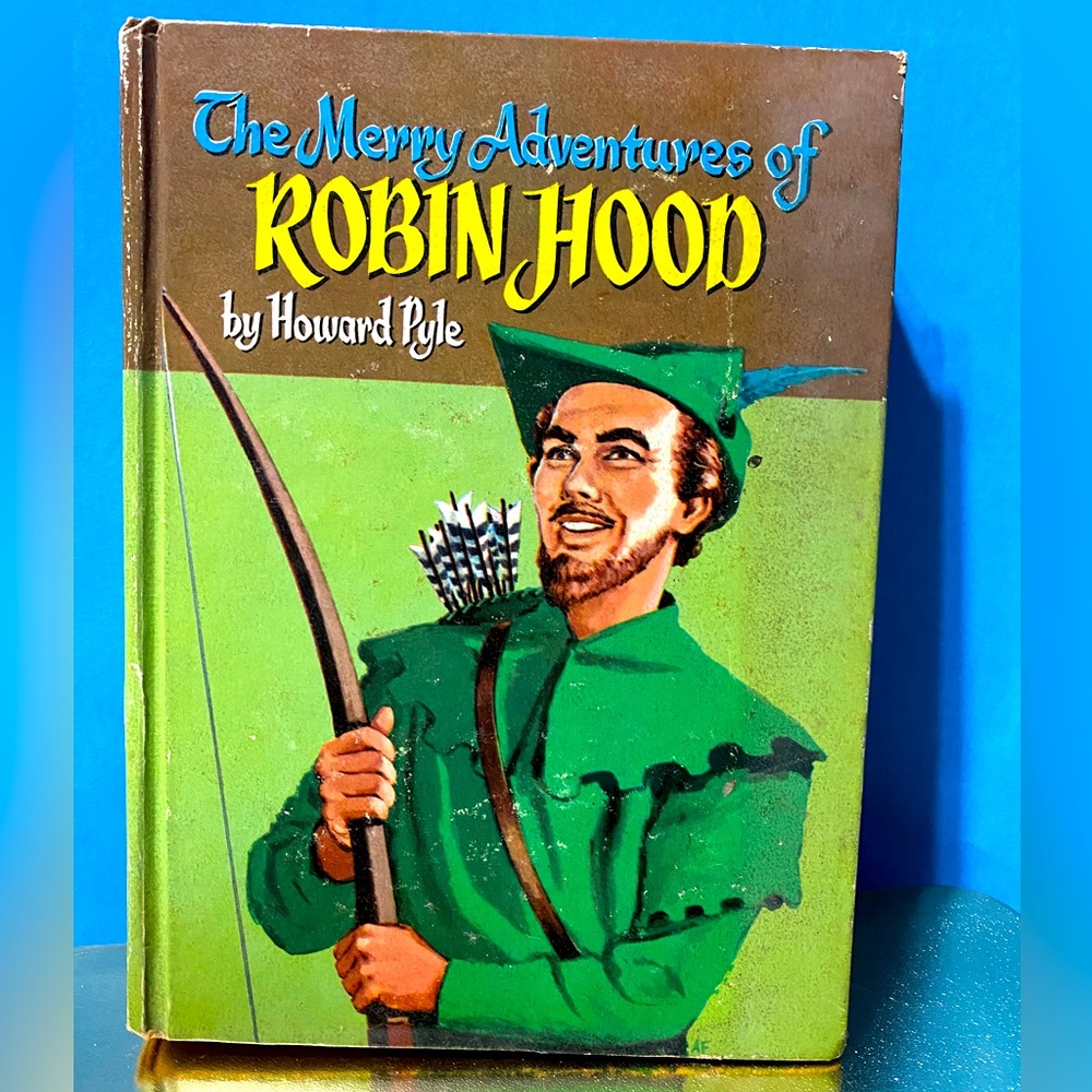 THE MERRY ADVENTURES OF ROBIN HOOD VTG 1955 HARDCOVER BOOK BY HOWARD PYLE 264p.